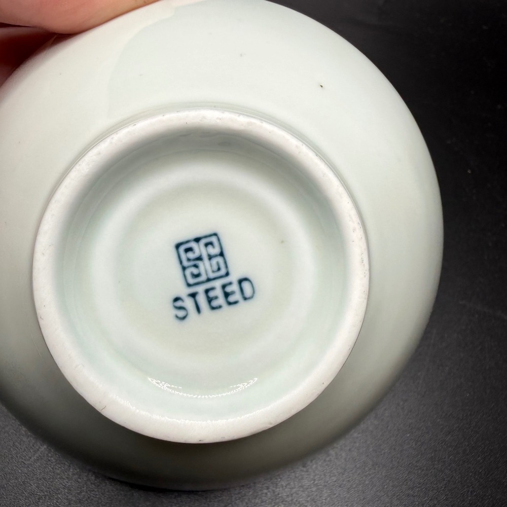 Steed Blue and White Porcelain Pagoda Landscape Bowl 5x2 Asian Decor Chinoiserie - Picture 3 of 3